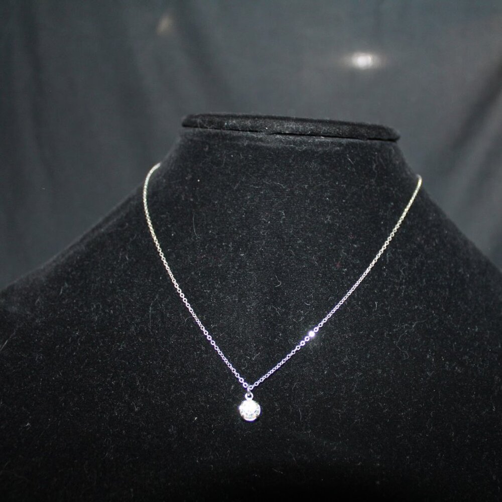 Sterling Silver and Crystal Pendant necklace